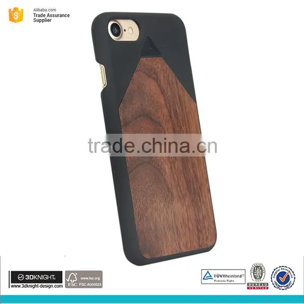 Factory Price Pencil Design Walnut Wood Plastic Phone Case for Iphone 7 Plus