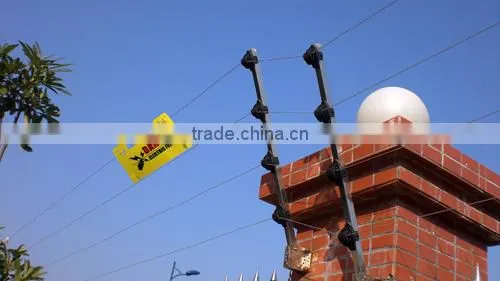 Home Security Electric Fence System In Use Warning Yard Fence Post Signs Lot photo-6