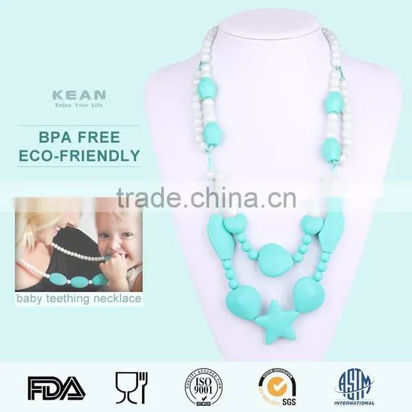 Kean Latest Design Silicone Beaded Teething Necklace for Baby Chewing photo-6