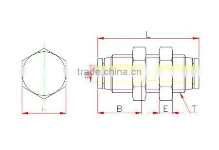 Plastic Tube Fitting, Bulkhead Union , Push in Tube Fitting photo-2
