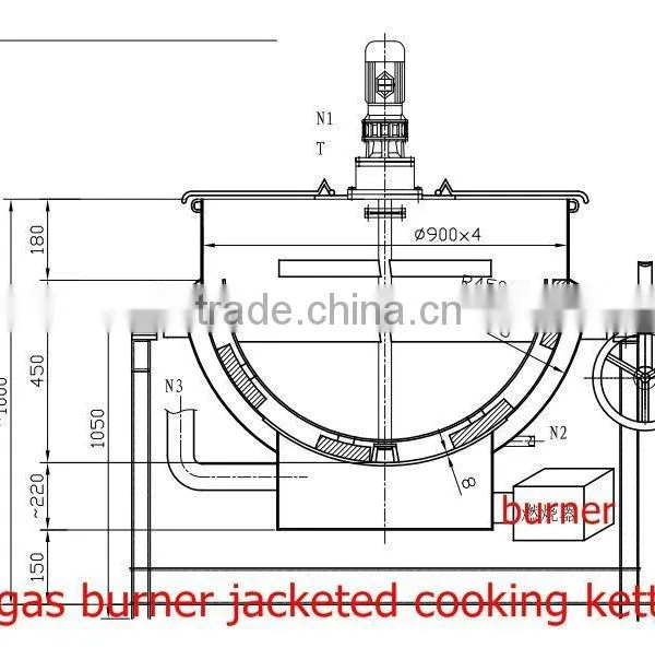 Gas Fired Jacketed Kettle 400L photo-2