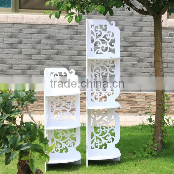 New Material, Waterproof WPC White Baroque Shelf Corner Shelf photo-2
