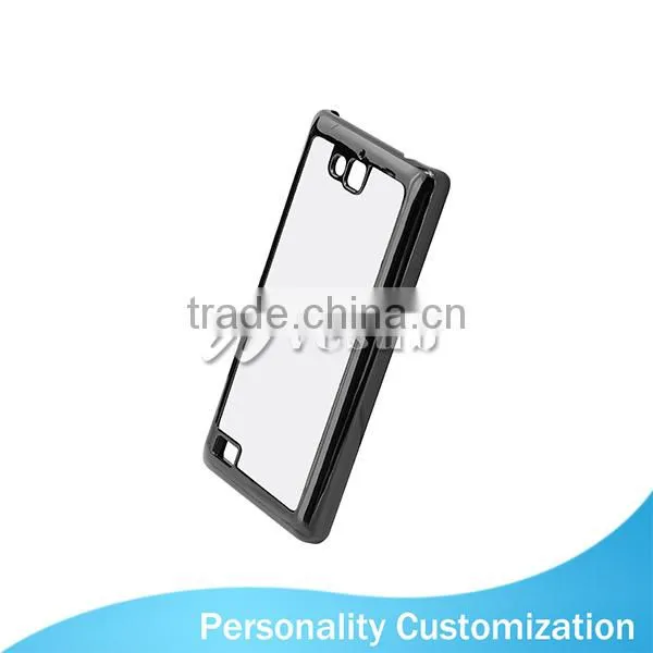 Guangzhou 2D Sublimation Custom Printed Black Color Silicone Plastic Phone Case With Aluminum Sheet For Huawei Honor 3C photo-3