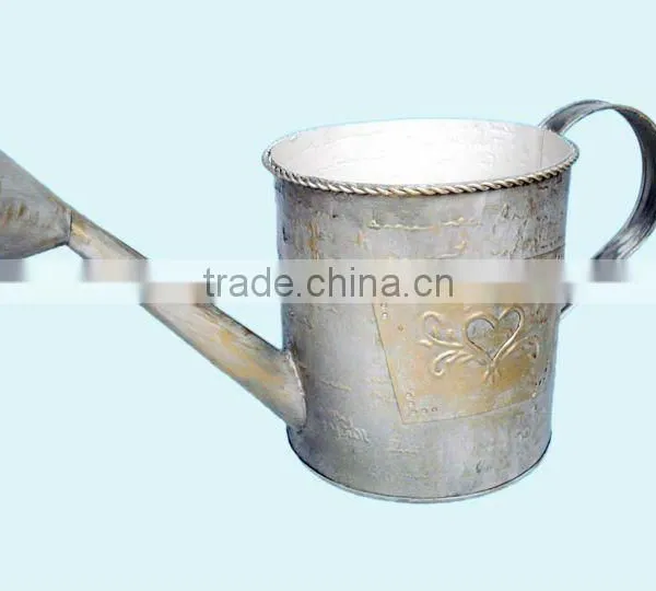 Antique Watering Cans, Heart Design Made of Metal Iron.