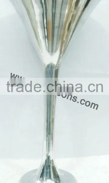 Trumpet Vase, Fluted Vase, Metal Trumpet Vase photo-4