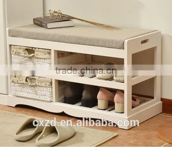 Modern Factory Wooden Shoes-changing Bench photo-3