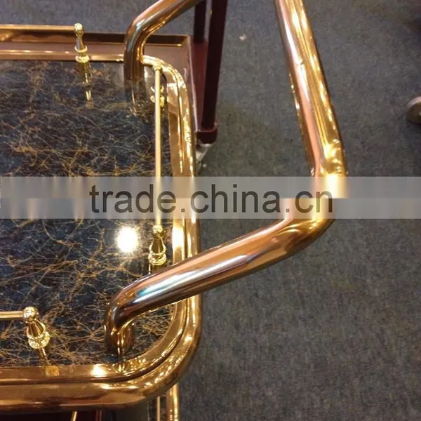 Luxury Stainless Steel Three Layers Liquor Trolley Food Trolley Service Trolley C-55 photo-4
