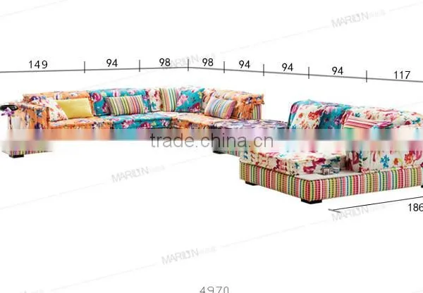OZ224 New Design Luxury Multi Color Velvet Fabric Living Room Sectional Home Furniture Soft Fabric Sofa photo-5