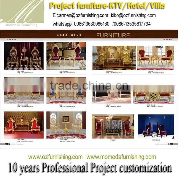 HM19 Hotel Project Furniture Commercial Grade Sofa/French Vintage Wooden Sofa Living Room Sofa Wedding Project Sofa photo-6