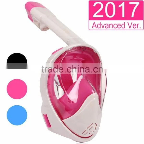 Snorkel Mask Full Face With GoPro Mount Panoramic View Snorkeling Diving Mask Anti-Fog Anti-Leak Longer Snorkel 2 Size Available photo-5
