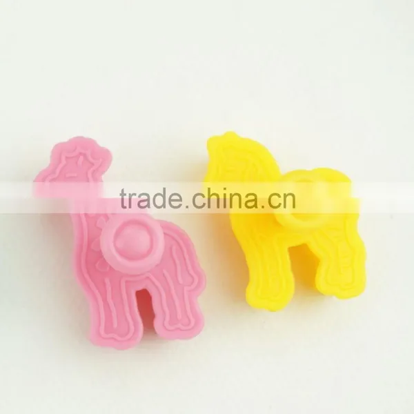 47047 4pcs Impressions Animal Horse Elephant Dear Fondant Mould Silicone Fondant Tools photo-5