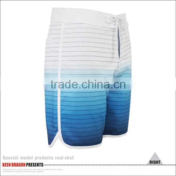 QUCIK DRY BLUE SHORTS FASHIONABLE MENS SWIM TRUNKS WITH BACK ZIP POCKET photo-5