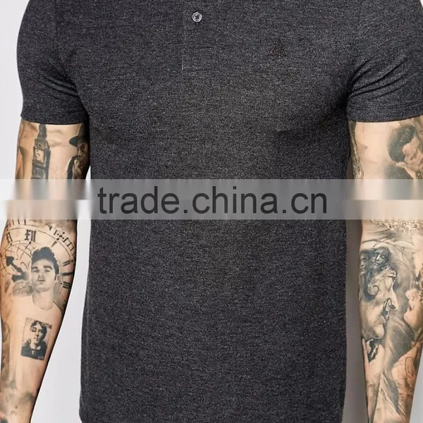 100% Cotton Yarn Dyed Men's Muscle Polo Shirt With Embroidery Design In Your Own Style Men's Short Sleeve Polo Shirts Stretch-Co photo-5
