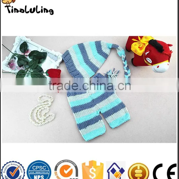 2017 New Fashion NPT68 Tinaluling Newborn Baby Blue Woolen Photography Props photo-2