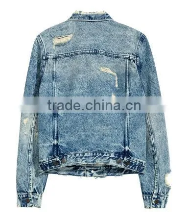 2017 New Arrival Wholesale Cheap Blue Denim Jacket Women photo-5
