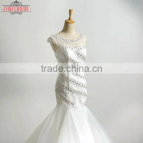 Cheap Sexy Mermaid Slimming Lace Mermaid Wedding Dresses photo-3