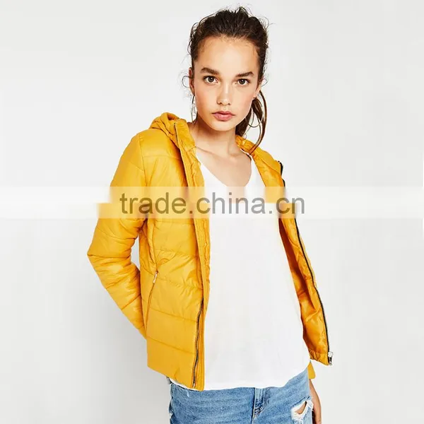 2017 OEM Short Fine Jacket With Hood Winter Bomber Warm Quilted Jacket photo-4
