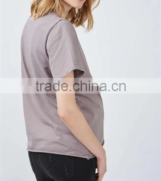Short Sleeve Plain Maternity t Shirts Wholesales photo-2