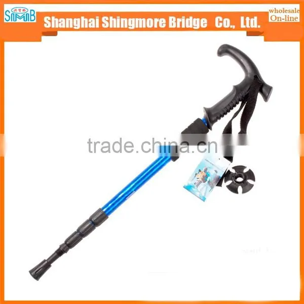 Cheap Wholesale High Quality 4 Section Aluminium Alloy Hiking Stick photo-4