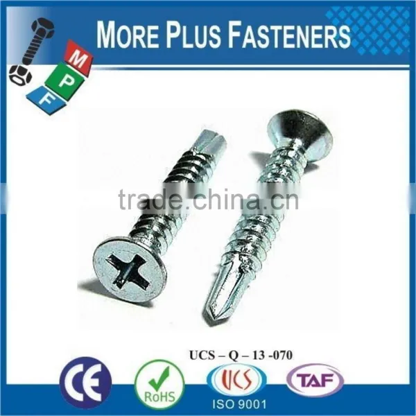 Made In Taiwan BDS Thread Type Countersunk Flat Head Cross Recessed Phillips Flat Head Self Drilling Screw photo-2