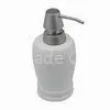 Ceramic Liquid Soap Dispenser, Double Rings Collection Easy to Clean