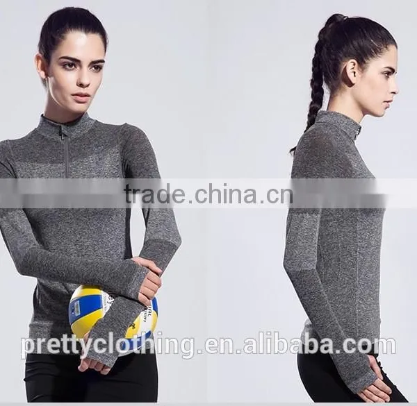 Women's Sweatshirts Half-Zip Quarter Long-Sleeve Yoga Running Pullover Jacket photo-5