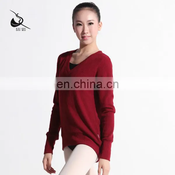 116146006 Adult Dance Warm Up V Neck Sweater photo-2