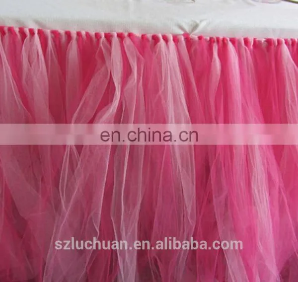 New Arrival Hot Pink Beautiful Rainbow Table Skirts photo-2