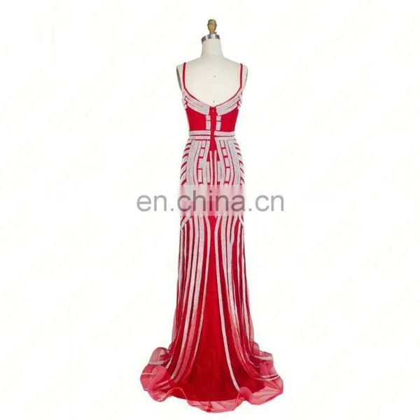 Robe De Soiree Evening Dresses Party Gold Color Red Royal Blue Tulle Crystal Occasion Formal Women Prom Dress Long photo-6