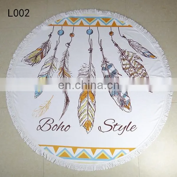 250gsm Round 150*150cm Mirofiber Beach Towels Custom With Digital Print photo-2