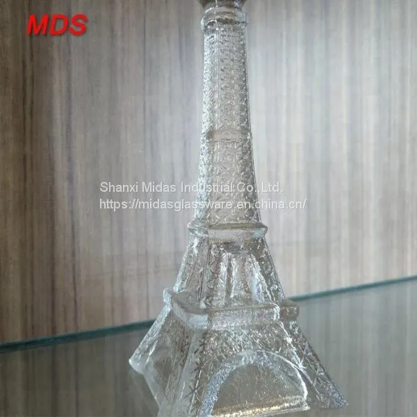 Tall Clear Glass Tower Wedding Glass Eiffel Tower Vase photo-3