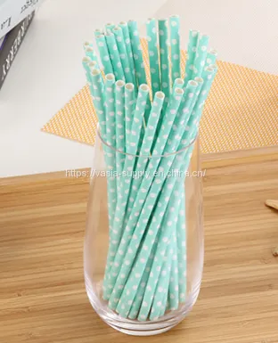 Polka Dot Paper Straws - Party Straws | Colorful Drinking Straws | Eco Friendly Biodegradable Straws photo-2