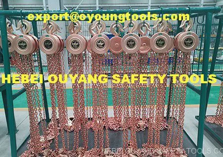 Non Sparking Lifting Chain Block Hoist Cap 0.5-2 TON,Copper Beryllium ATEX FM Certificate