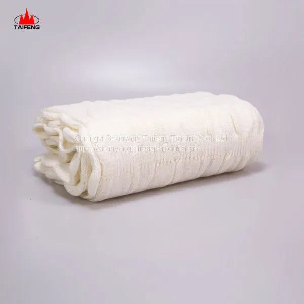 Super Soft Striped Pattern Organic Baby Knit Shawl Bed Blanket