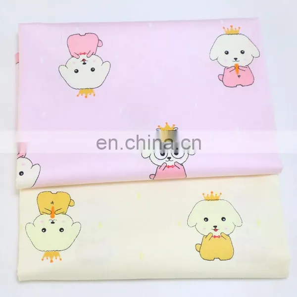 Kindergarten Baby Cloth Cartoon Dog Crown Printed Cotton Twill Fabric Environment-friendly Printing and Dyeing Fabric photo-4