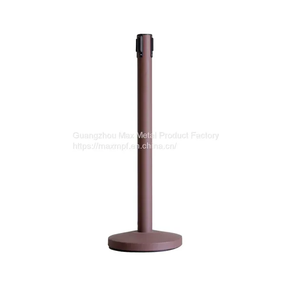 LG-B9 Brown Control Crowd Queue Barrier Belt Stanchions Pole