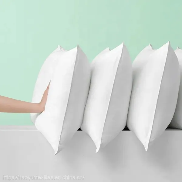 100% Cotton Fabric Microfiber Filling Hotel Sleeping Pillow photo-2
