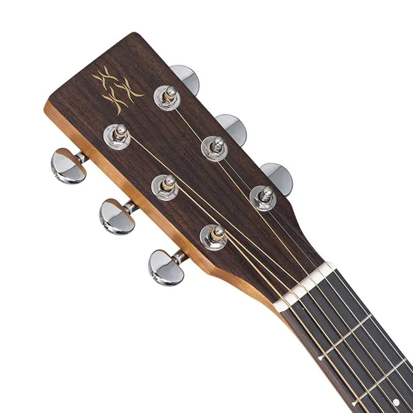 YAN 36-inch Round Body Spruce Solid Top Nanyang Backsides Mahogany Natural Color Folk Guitar Acoustic Guitar Factory SM-68 photo-4