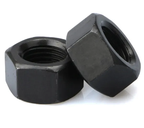 Hex Nut Hex Nut High Strength Grade 8.8 External Hex Screw Cap Blackening Heat Treatment Tempered Hex Thickened Enlarged Fine Tooth Nut