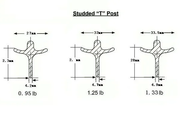 Steel Fence T Post for America Market Metal Studded 6 FT 1.25 Lb Farm Fence Support Post Australia Star Picket Y T Fence Post photo-7