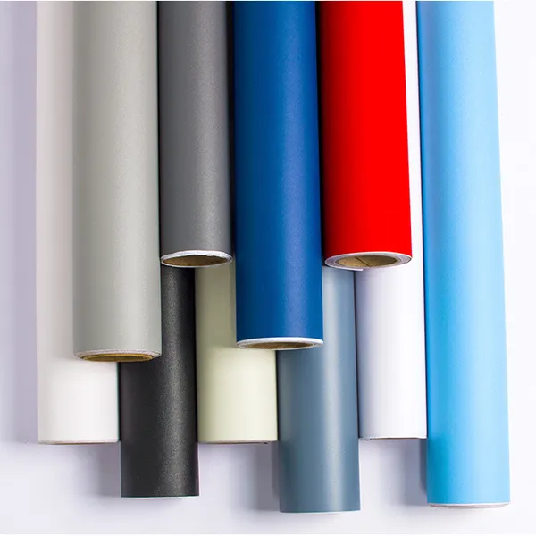 High-quality Solid Textured PVC Furniture Films Self-Adhesive Interior Modern Design Decorative Film photo-5