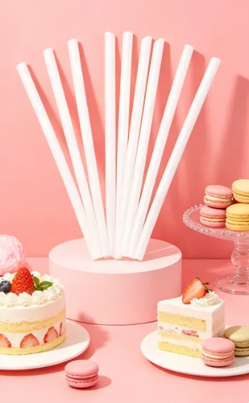 High-Quality Disposable Plastic Drinking Straws Mixed Colors Straight Wide Size photo-2