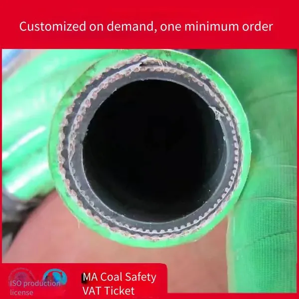 Non-conductive Rubber Water Pipes, Cloth-reinforced Water Pipes for Medium-frequency Furnaces in Steel Plants, Red and Green Rubber Pipes That Can be Wrapped With Asbestos photo-3