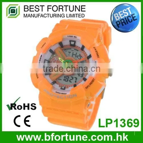 LP1369 New Trendy Stainless Steel Case Back pu Big Teenage Fashion Watches