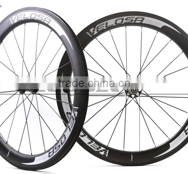 Velosa Logo Carbon Bicycle Wheels With Bitex R51 Hub 700C Chinese Carbon Road Wheelset 60mm 25mm Wide photo-3