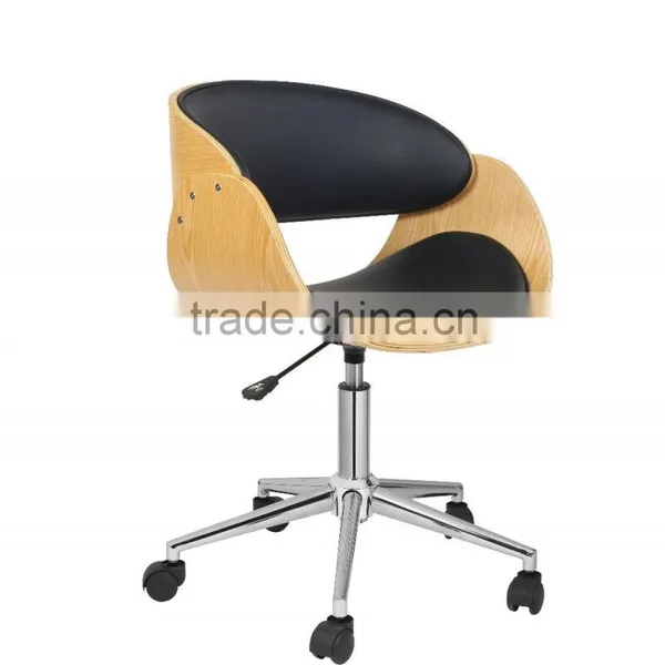 bentwood back stackable durable office chair with cushion seat with justable
