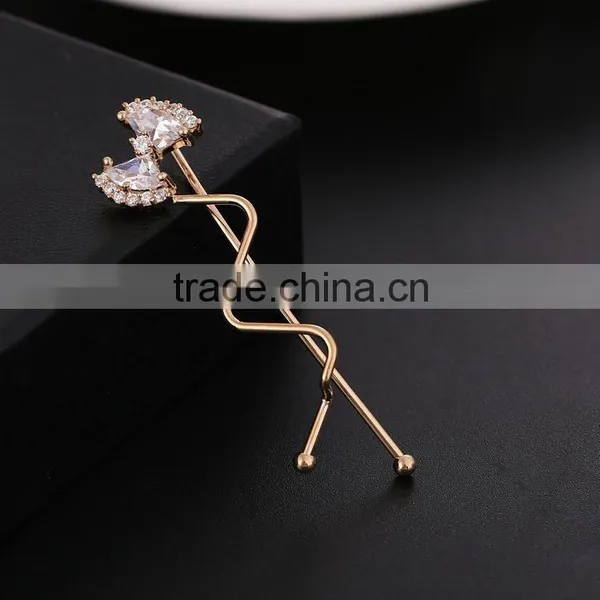 Elegant Fashion Bowknot Zircon Barrette Lady Classic Crystal Hair Lasting Shine photo-6