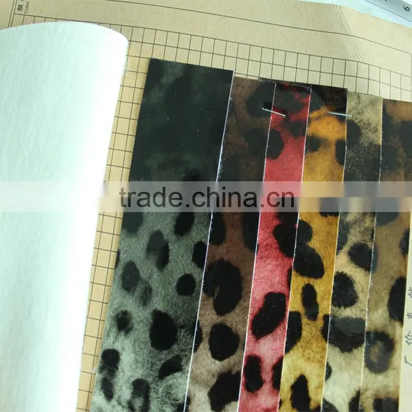 Pearl Shiny Glossy pu Leather With Leonpard Pattern for Lady Handbags Artificial pu Leather photo-2