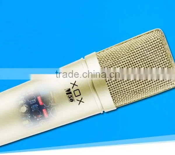 Karaoke XOX M50 3.5mm Condenser Microphone for Broadcast Recording Singing Vocal With Mic Shock Mount