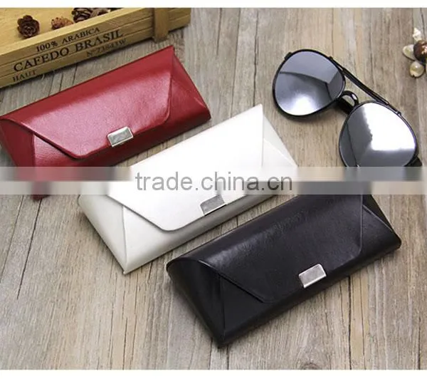 High Grade Korea Cute Soft Leather Eyeglass Case for Myopia Glasses photo-2